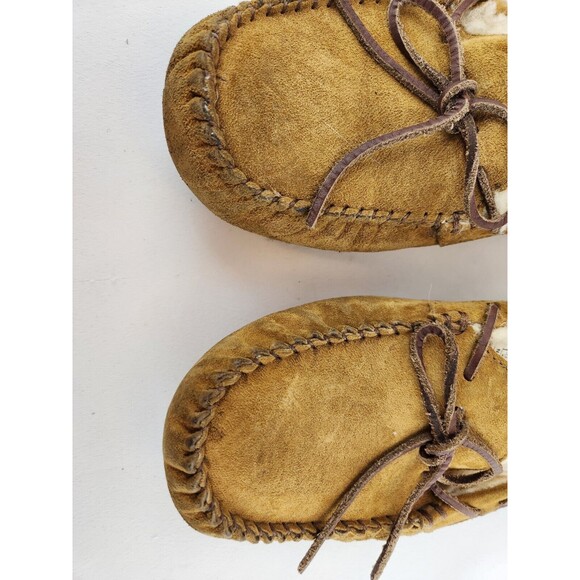 UGG Dakota Slippers Women's 10 House Shoes Tan 5612 Moccasin Loafers Sherpa Wool - Picture 4 of 10